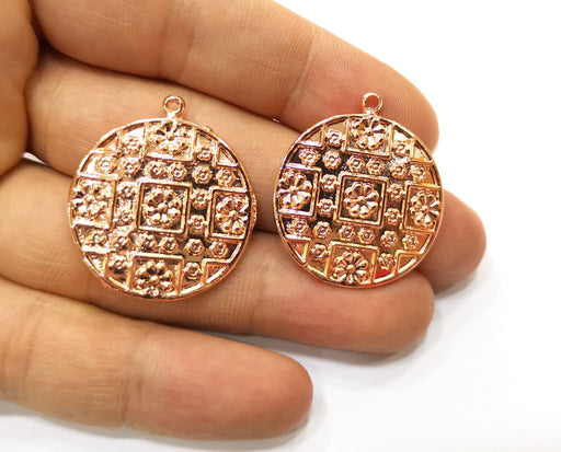 2 Rose Gold Charms Rose Gold Plated Charms (28mm) G18006