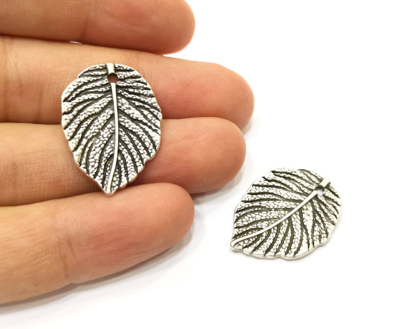 4 Leaf Charms Antique Silver Plated Charms (28x21mm)  G18008