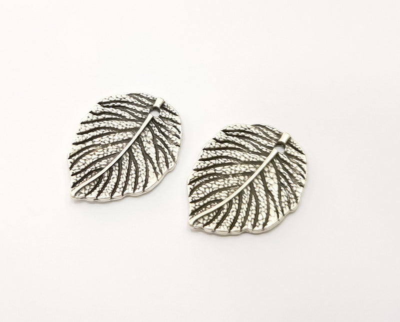 4 Leaf Charms Antique Silver Plated Charms (28x21mm)  G18008