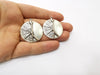 2 Silver Charms Antique Silver Plated Charms (32mm)  G18015