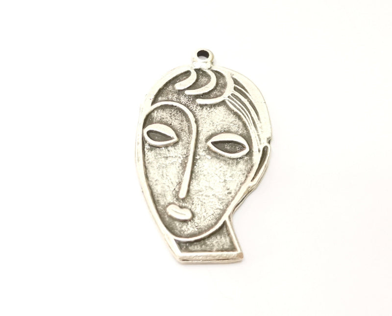 2 Silver Charms Antique Silver Plated Charms (53x28mm)  G18023