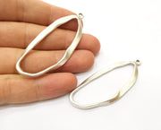 2 Silver Charms Antique Silver Plated Charms (64x26mm)  G18028