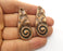 2 Copper Charms Antique Copper Plated Charms (48x20mm) G18518