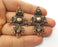 2 Copper Charms Connector Antique Copper Plated Charms (47x31mm)  G18521