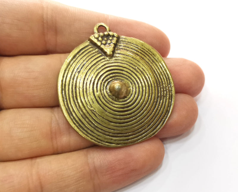 2 Antique Bronze Charms Antique Bronze Plated Charms (46x42mm)  G18526