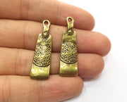 4 Antique Bronze Charms Antique Bronze Plated Charms (37x11mm) G18538