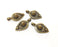 4 Antique Bronze Charms Antique Bronze Plated Charms (27x14mm)  G18546