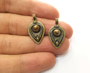 4 Antique Bronze Charms Antique Bronze Plated Charms (27x14mm)  G18546