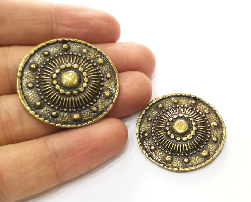 2 Antique Bronze Charms Antique Bronze Plated Charms (35mm)  G18547