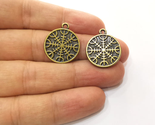 4 Antique Bronze Charms Antique Bronze Plated Charms (23x20mm) G18548