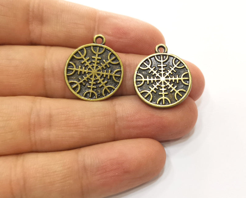 4 Antique Bronze Charms Antique Bronze Plated Charms (23x20mm) G18548