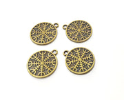 4 Antique Bronze Charms Antique Bronze Plated Charms (23x20mm) G18548