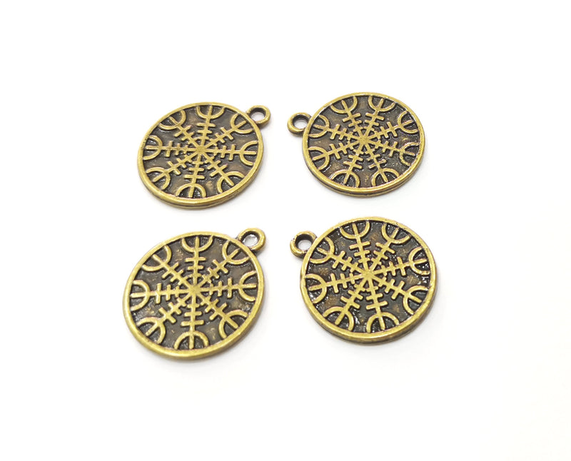 4 Antique Bronze Charms Antique Bronze Plated Charms (23x20mm) G18548
