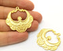 2 Gold Charms Gold Plated Charms  (37x37mm)  G18033