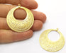 2 Gold Charms Gold Plated Charms  (42x38mm)  G18037