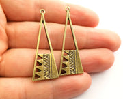 2 Antique Bronze Charms Antique Bronze Plated Charms (48x17mm)  G18555