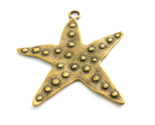 Antique Bronze Starfish Charms Antique Bronze Plated Charms (72x68mm) G18556