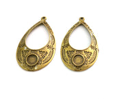 2 Antique Bronze Charms Antique Bronze Plated Charms (53x29mm)  G18557