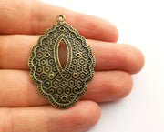 2  Antique Bronze Charms Antique Bronze Plated Charms (49x33mm) G18563