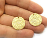 2 Flower Gold Charms Gold Plated Charms (23mm) G18051