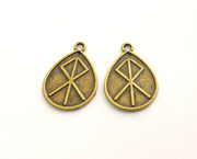 5 Antique Bronze Charms Antique Bronze Plated Charms (26x18mm)  G18569