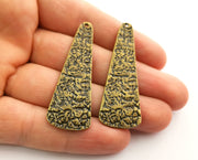 2 Antique Bronze Charms Antique Bronze Plated Charms (54x19mm)  G18572