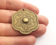 2 Antique Bronze Charms Antique Bronze Plated Charms (36x35mm)  G18576