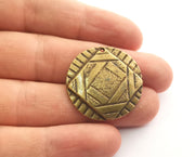 2 Antique Bronze Charms Antique Bronze Plated Charms (30mm)  G18581