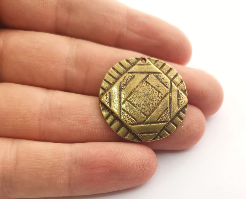 2 Antique Bronze Charms Antique Bronze Plated Charms (30mm)  G18581