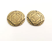 2 Antique Bronze Charms Antique Bronze Plated Charms (30mm)  G18581