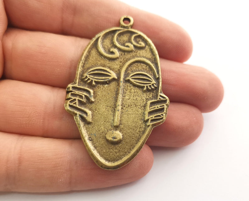 2 Antique Bronze Charms Antique Bronze Plated Charms (55x34mm)  G18585