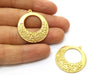 2 Gold Charms Gold Plated Charms (34x31mm) G18057