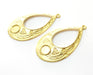 2 Gold Charms Gold Plated Charms (53x29mm) G18058