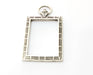 2 Silver Frame Charms Antique Silver Plated Charms (52x30mm) G18067