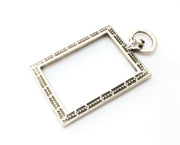 2 Silver Frame Charms Antique Silver Plated Charms (52x30mm) G18067
