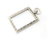 2 Silver Frame Charms Antique Silver Plated Charms (52x30mm) G18067
