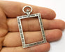 2 Silver Frame Charms Antique Silver Plated Charms (52x30mm) G18067