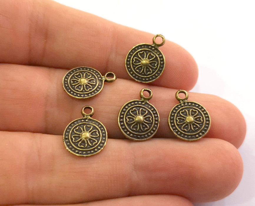 10 Antique Bronze Charms Antique Bronze Plated Charms (15x11mm)  G18607