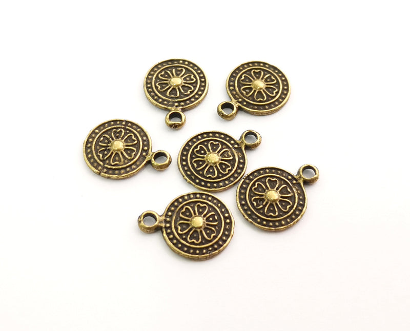 10 Antique Bronze Charms Antique Bronze Plated Charms (15x11mm)  G18607