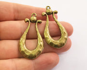 2 Antique Bronze Charms Antique Bronze Plated Charms (47x24mm) G18612