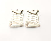 2 Letter Charms Antique Silver Plated Charms (29x20mm) G18080