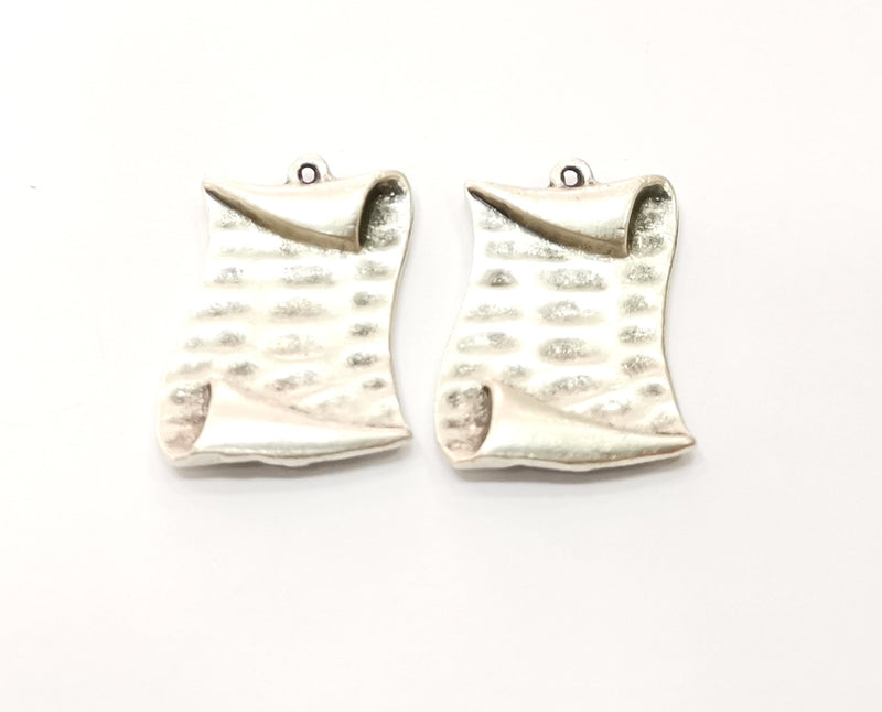 2 Letter Charms Antique Silver Plated Charms (29x20mm) G18080