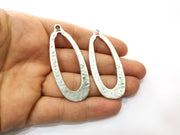 2 Silver Charms Antique Silver Plated Charms (61x25mm)  G18097