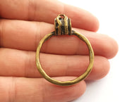 2 Antique Bronze Charms Antique Bronze Plated Charms (48x36mm)  G18620