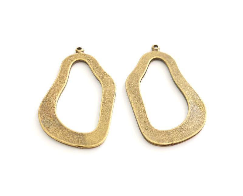 2 Antique Bronze Charm Antique Bronze Plated Charm (49x27mm) G18621