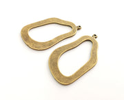 2 Antique Bronze Charm Antique Bronze Plated Charm (49x27mm) G18621