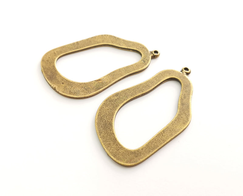 2 Antique Bronze Charm Antique Bronze Plated Charm (49x27mm) G18621