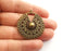 2 Antique Bronze Charms Antique Bronze Plated Charms (40x36mm)  G18623