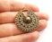 2 Antique Bronze Charms Antique Bronze Plated Charms (40x36mm)  G18623