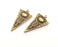 2 Antique Bronze Charms Antique Bronze Plated Charms (Both Side Same) (35x18mm)  G18625